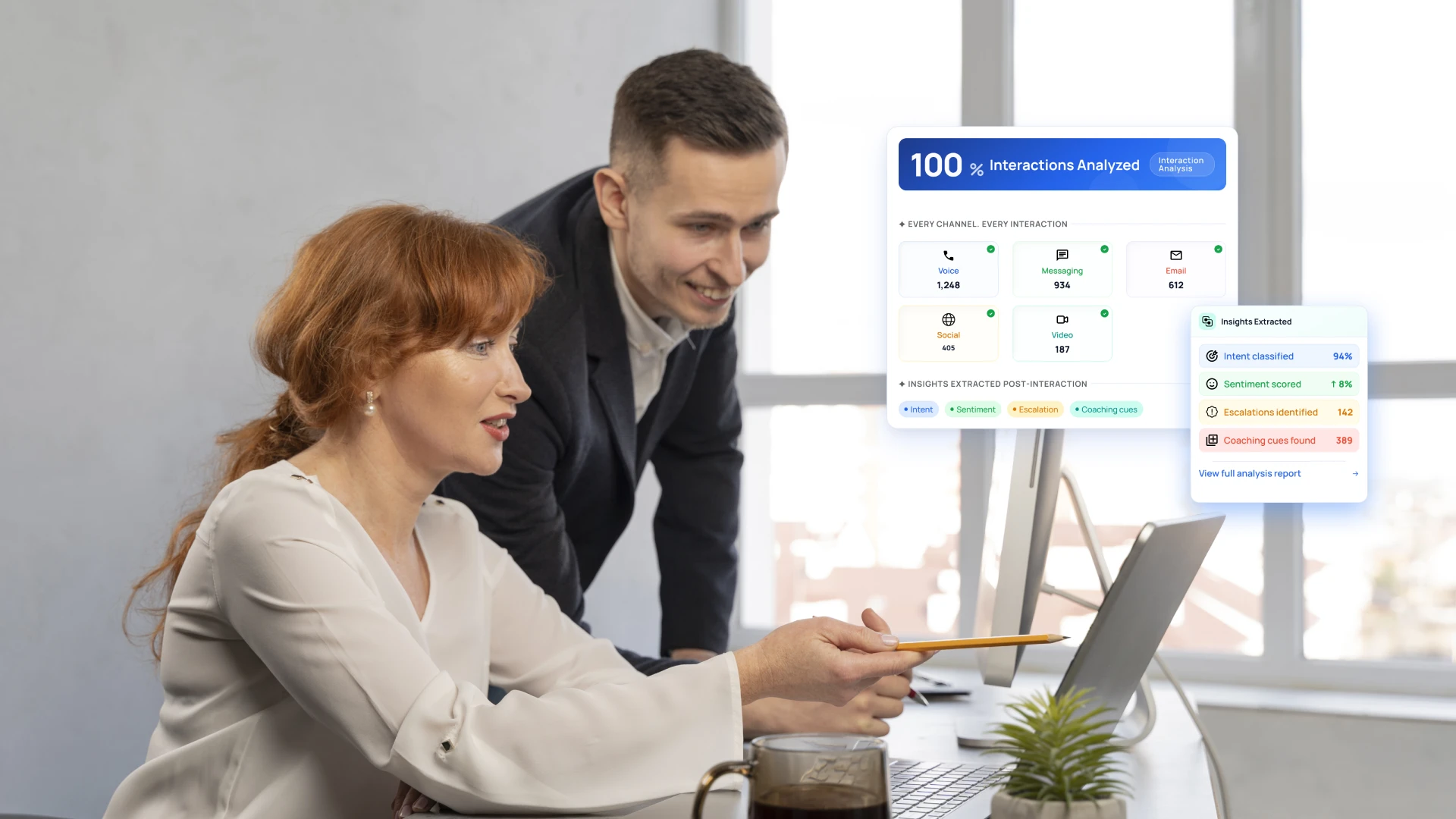 RADIUS AI Insight behavioral intelligence dashboard analyzing customer conversations